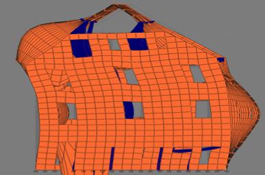 3η Ιδιομορφή του μνημείου Ανάλυση 2.94Hz 3η Ιδιομορφή του μνημείου Ανάλυση 2.94Hz